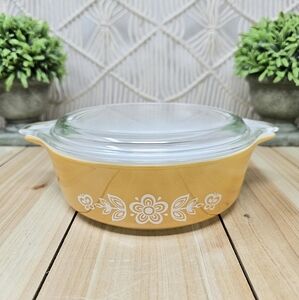 Pyrex Butterfly Gold 471 Casserole
